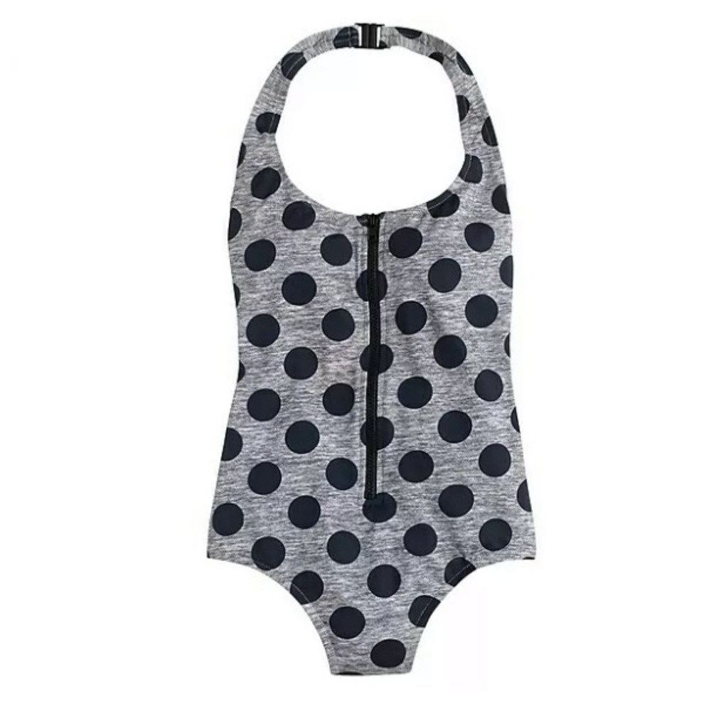 J.Crew Grey dot one-piece swimsuit Grey Navy